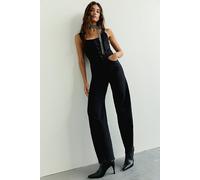 We The Free Corsica Twisted Seam Jumpsuit at Free People in Raven, Size: Medium - female