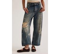 We The Free Deep Trance Dropped Boyfriend Jeans at Free People in Blue Delphinium, Size: 25 - female