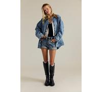 We The Free Denim Barn Coat Jacket at Free People in Ranch Blue, Size: XL - female