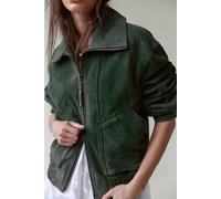 We The Free Desert Moon Suede Jacket at Free People in Green Grove, Size: Medium - female