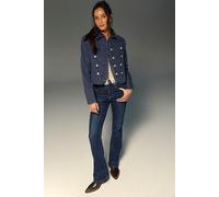 We The Free Double Knot High-Rise Straight Bootcut Jeans at Free People in Aegean, Size: 24 S - female