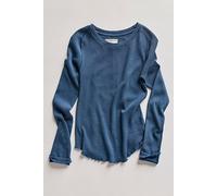 We The Free Easy Does It Long Sleeve Tee at Free People in Dark Denim, Size: XL - female