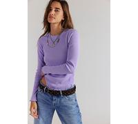 We The Free Easy Does It Long Sleeve Tee at Free People in Lavender, Size: Small - female