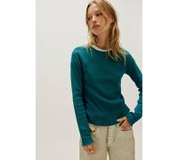 We The Free Easy Does It Long Sleeve Tee at Free People in Still Sea, Size: Large - female