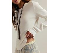 We The Free Easy Does It Long Sleeve Tee at Free People in White, Size: XS - female