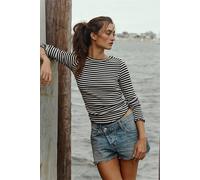 We The Free Easy Does It Striped Tee at Free People in Black And White Combo, Size: Large - female