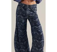 We The Free Eden Jacquard High Slouchy Flare Jeans at Free People in Swan Song, Size: 27 - female