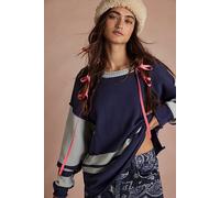 We The Free Ella Colorblock Roll-Neck Knit Sweater at Free People in Blue Combo, Size: XL - female