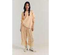 We The Free Ella Roll-Neck Cotton Knit Sweater at Free People in Pale Peach, Size: Medium - female