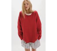 We The Free Ella Roll-Neck Cotton Knit Sweater at Free People in Racing Red, Size: Small - female