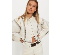 We The Free Embroidered Edges Top at Free People in Sugar Swizzle, Size: Large - female