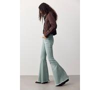 We The Free Emre Low-Rise Flare Jeans at Free People in Teal Smoke, Size: 25 - female