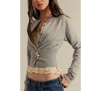 We The Free Eternal Sunshine Cardi at Free People in Heather Grey, Size: Large - female