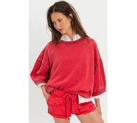 We The Free Everything Pullover at Free People in Racing Red, Size: Large - female