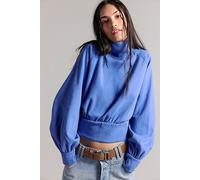 We The Free Fall Breeze Turtleneck Top at Free People in Blue Riviera, Size: XL - female