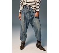 We The Free Fall For You Linen Harem Jeans at Free People in Love Letter, Size: XL - female