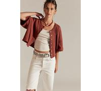 We The Free Flashback Cardi Tee at Free People in Brandy Brown, Size: Small - female