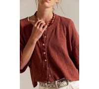 We The Free Flashback Cardi Tee at Free People in Brandy Brown, Size: XL - female