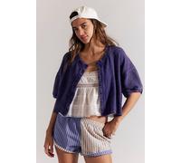 We The Free Flashback Cardi Tee at Free People in Navy Academy, Size: Small - female