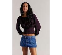We The Free Gallivanting Peekaboo Skort at Free People in Blue Rebel, Size: 33 - female