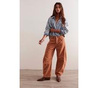 We The Free Good Luck Mid-Rise Barrel Jeans at Free People in Ginger Root, Size: 32 - female