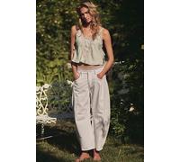We The Free Good Luck Mid-Rise Barrel Jeans at Free People in Optic White, Size: 33 S - female
