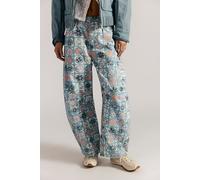 We The Free Good Luck Printed Barrel Jeans at Free People in Ditsy Block, Size: 29 - female