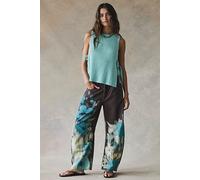 We The Free Good Luck Printed Barrel Jeans at Free People in Washed Floral, Size: 27 S - female