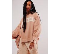 We The Free Graphic Camden Pullover at Free People in Brown Combo Amsterdam, Size: Small - female