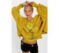 We The Free Graphic Camden Pullover at Free People in Lemon Party Combo, Size: Medium - female