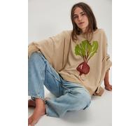We The Free Graphic Camden Pullover at Free People in Radish Combo, Size: Small - female