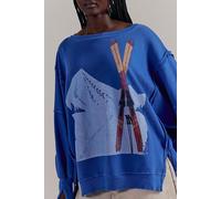 We The Free Graphic Camden Pullover at Free People in Sky Combo, Size: Small - female