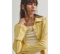 We The Free Happy Valley Button Down Shirt at Free People in Lemon Marimba, Size: Medium - female