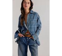 We The Free Have A Nice Day Denim Top at Free People in Medium Indigo Wash - female
