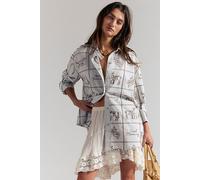 We The Free Have A Nice Day Top at Free People in Dusty Blue Combo, Size: Small - female