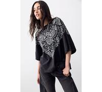 We The Free Heirloom Printed Tee at Free People in Black Combo, Size: XS - female