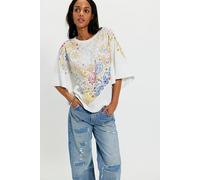 We The Free Heirloom Printed Tee at Free People in Ivory Combo, Size: XS - female