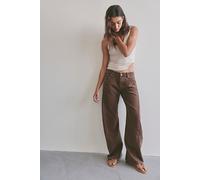 We The Free Highland Low-Rise Twisted Bowed Jeans at Free People in Java Bean, Size: 26 - female