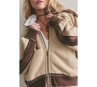 We The Free I'm Yours Turtle Zip-Up at Free People in Espresso Cream Combo, Size: Small - female