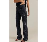 We The Free Irie Embroidered and Studded Jeans at Free People in Phantom, Size: 25 - female