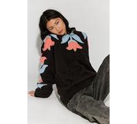 We The Free It's A Vibe Flowers Hoodie at Free People in Washed Black Combo, Size: Small - female