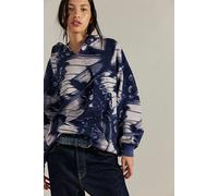 We The Free It's A Vibe Printed Hoodie at Free People in Chambray Butterfly Combo, Size: XS - female