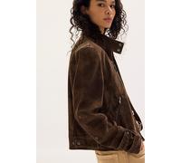 We The Free Jesse Vegan Suede Jacket at Free People in Brown, Size: Medium - female