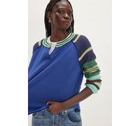 We The Free Jordan Long-Sleeve Pullover at Free People in Citron Combo, Size: XL - female