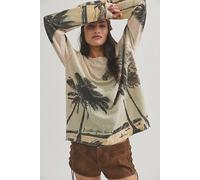 We The Free Kai Long-Sleeve Top at Free People in Palm Combo, Size: Medium - female