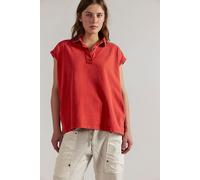 We The Free Keep On Polo at Free People in Flame Red, Size: Medium - female