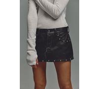 We The Free Lainey Studded Vegan Mini Skirt at Free People in Black, Size: US 14 - female
