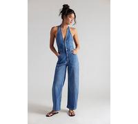 We The Free Lark Denim Jumpsuit at Free People in Ocean Spritz, Size: 27 S - female