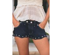 We The Free Late Night Studded Shorts at Free People in Midnight Oil, Size: 28 - female