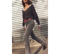 We The Free Level Up Slit Slim Flare Jeans at Free People in Ridge Grey, Size: 26 - female